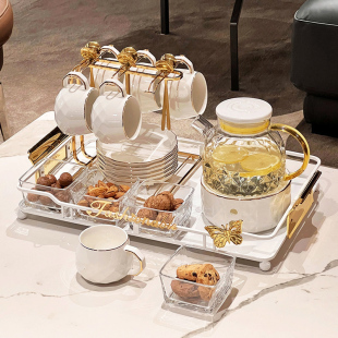 家用客厅喝水水杯杯H子水具茶具杯具乔迁新居礼 轻奢水壶茶杯套装