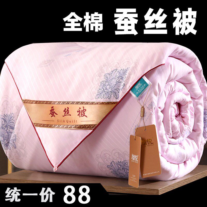 蚕丝被全棉被子空k调被夏凉被春秋丝棉被芯轻薄款薄被子双人秋冬