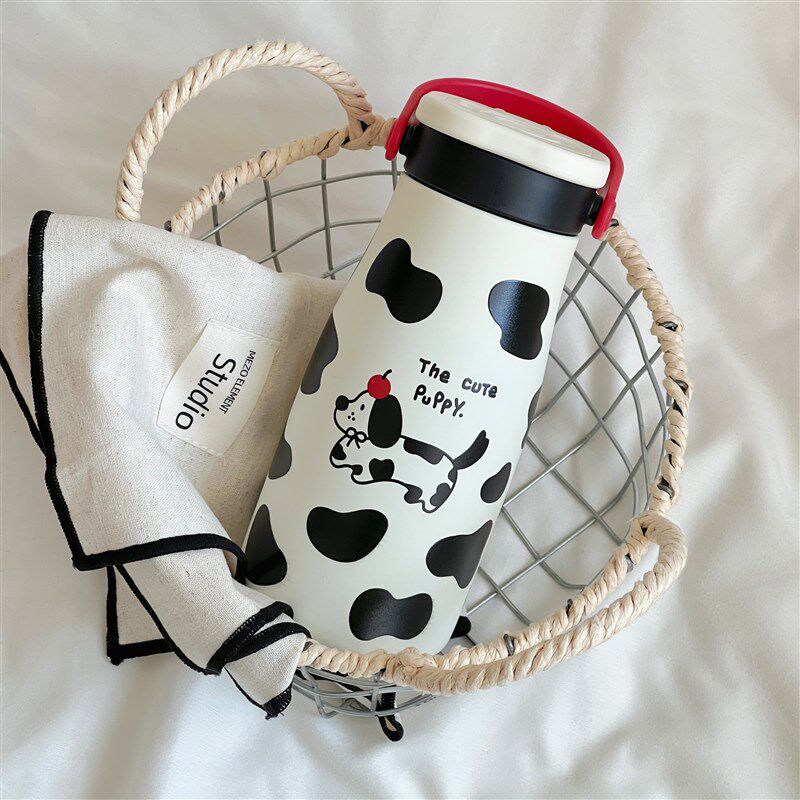 2025新款手提吸管双饮陶瓷内胆保温杯女士高颜值可携式大容量水杯