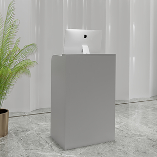 小型收银台迷你白色柜子小柜服装店收银桌简约现代展示柜前台吧台