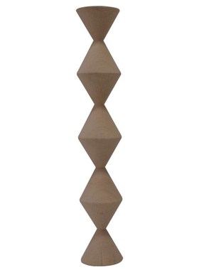 后弄无尽之柱摆件实木烛台 抽象几何榉木雕塑民宿装饰品拍照道具