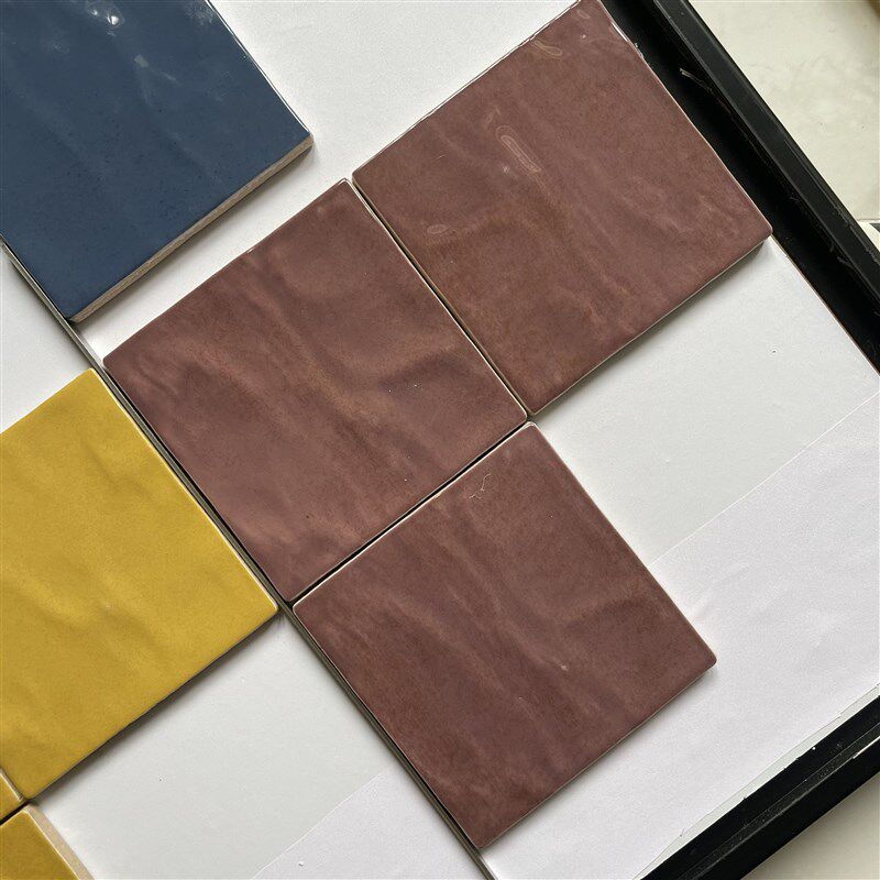 陶土手工砖132X132磨具面亮面珍珠釉小方砖厨卫餐饮网红店背景墙