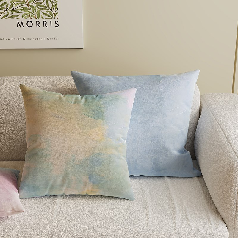 渐变晕染沙发客厅抱枕套床头床上靠垫靠背含芯可拆洗飘窗腰靠腰枕