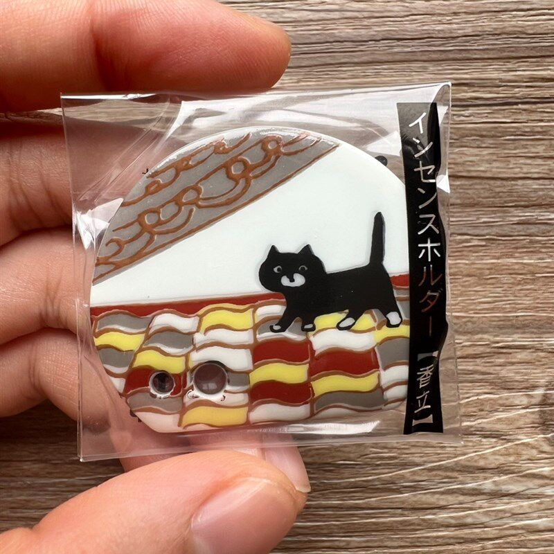 松荣堂 上房揭瓦小猫咪 香立 香插 香坐 陶瓷