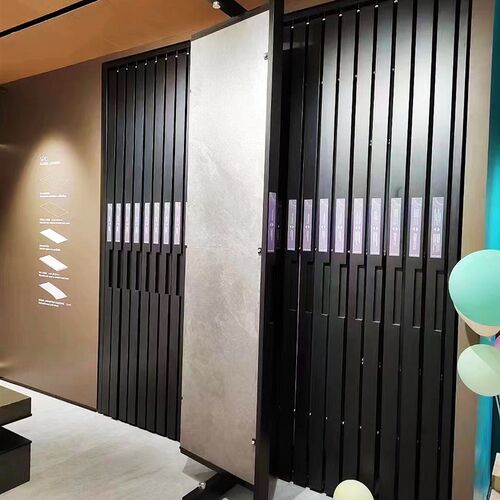 木地板展示架瓷砖抽拉展架旋转陶瓷推拉立式墙布壁纸木门地砖展柜