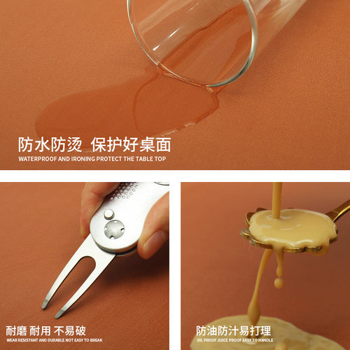 网红桌布pvc皮革书桌垫餐桌垫防水防油电脑桌垫茶几高级桌面枱垫