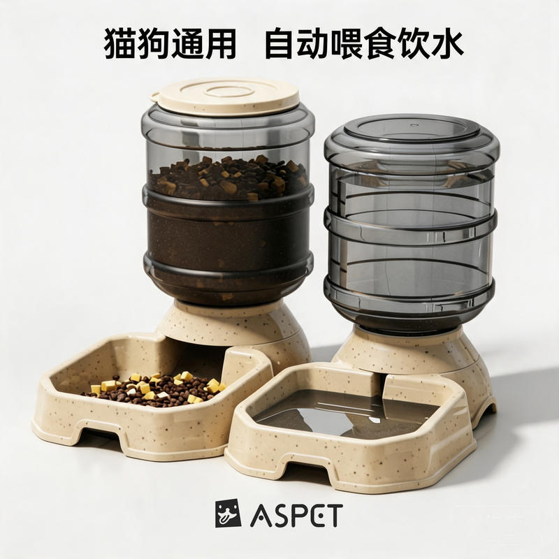 ASPET狗狗猫咪饮水机自动喂食器