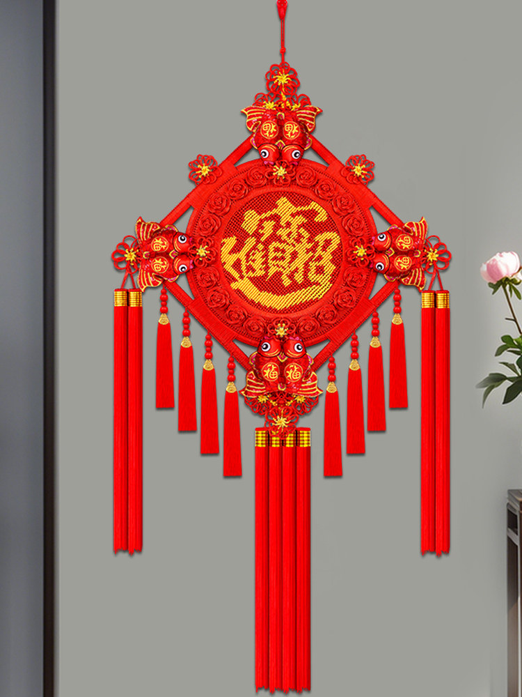高档福字中国结挂件大号吉祥客厅玄关乔迁新居门上背景墙春节装饰