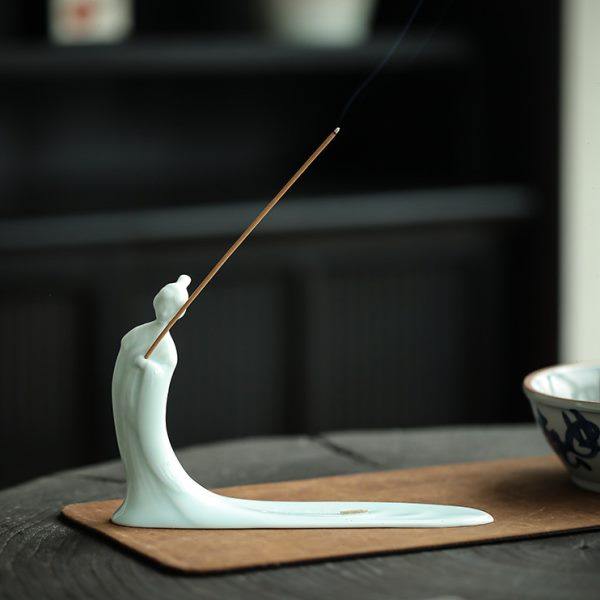 仕女青瓷香插陶瓷香炉细条线香复古中国风檀香座香道摆件家居饰品,家居饰品,香托/香盘/香座/香插,淘宝优惠券,粉丝福利购,淘宝优惠卷