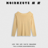 时尚 静音条纹 檬叙MOIRNXUYE 百搭休闲上衣 甜甜专享
