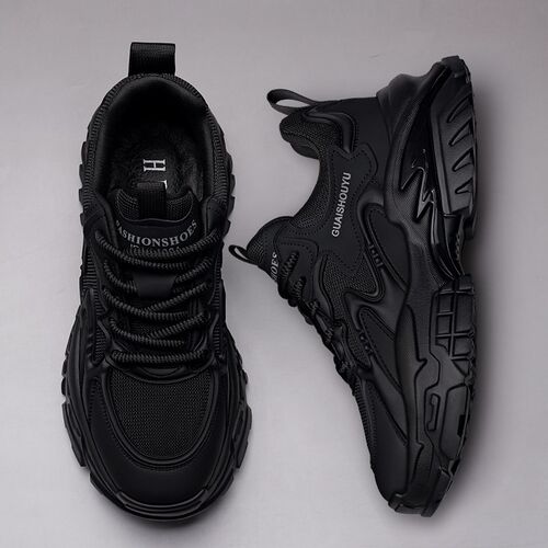 男鞋2024年新款透气潮流休闲跑步运动鞋子男士厚底百搭增高老爹鞋