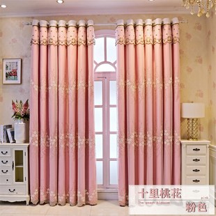 加厚布纱一体遮光窗帘全屋定制成品卧室阳台客厅光抗晒遮阳布 欧式