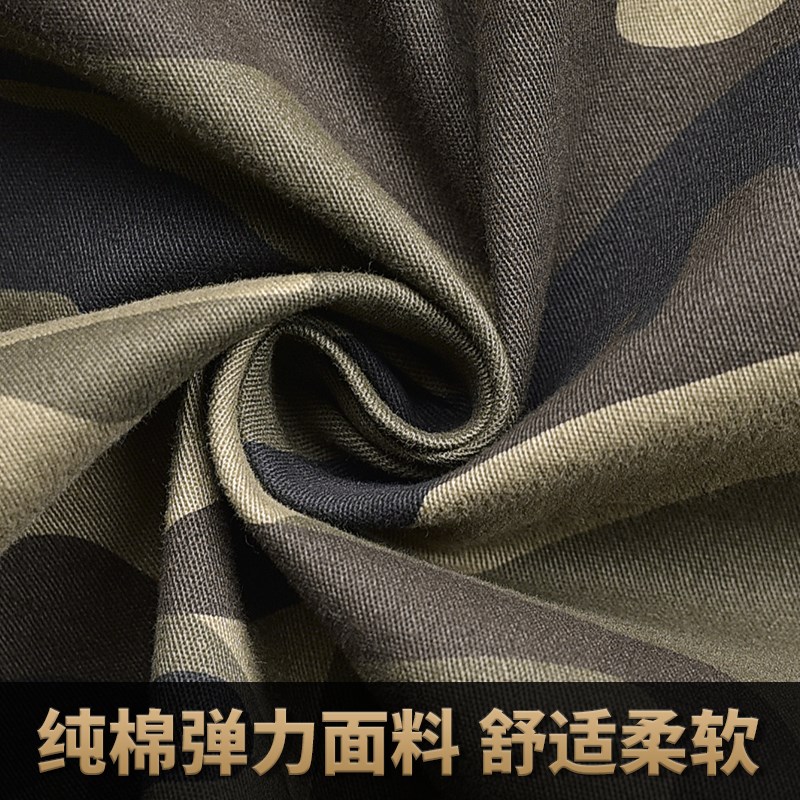 春秋季加厚弹力工作服套装男耐磨工地工人工装迷彩焊工劳保服