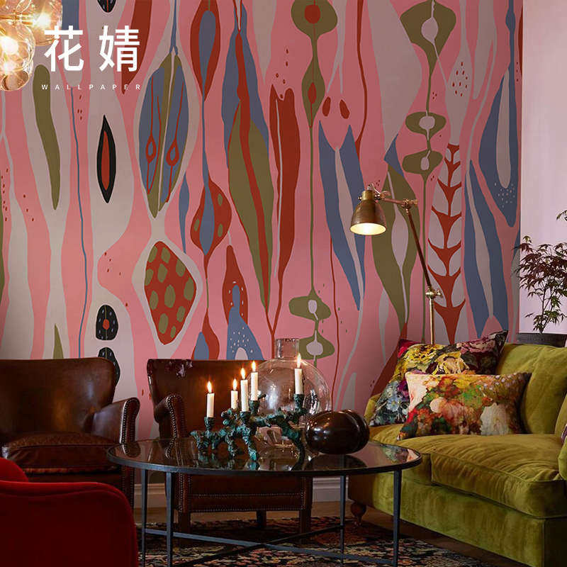 现代简约墙布定制壁画客厅沙发背景墙布餐厅工业墙纸酒店ktv壁