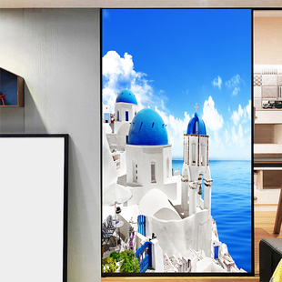 浴室窗户玻璃纸静电m磨砂贴膜透光不透明遮光厨房贴纸防走光玻璃