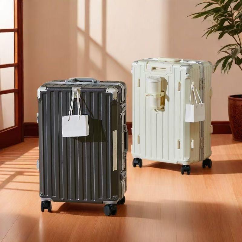 行李箱女202h4新款20寸登机箱铝框多功能旅行箱拉杆箱皮箱24寸