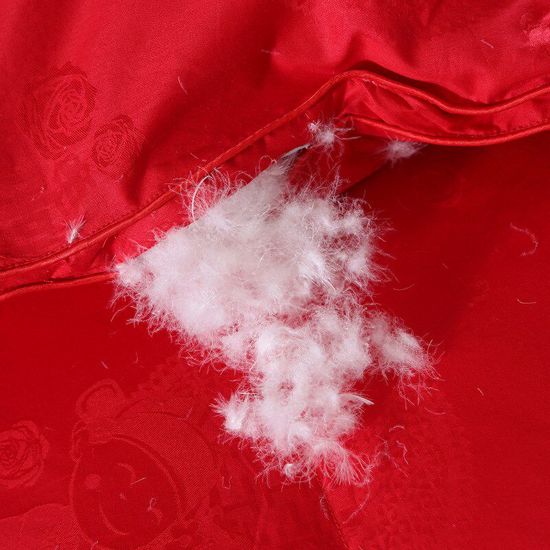 高档结婚羽绒被95白鹅绒被芯婚庆加厚保暖L喜被陪嫁冬被红色春秋