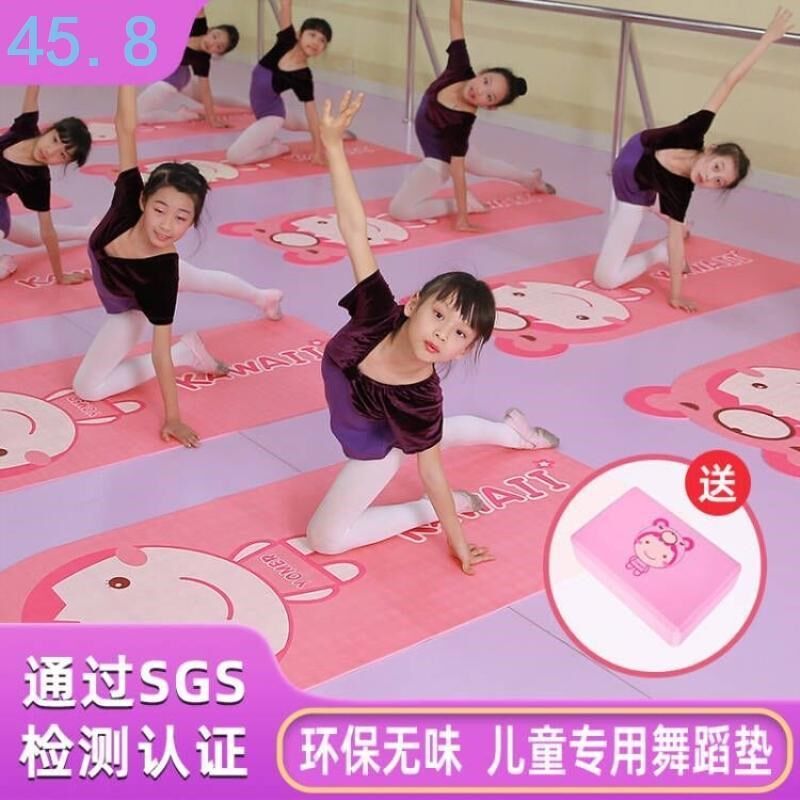 瑜伽垫儿童舞蹈专用练功垫室内跳舞pvc毯减震静音健身跳绳毯加厚
