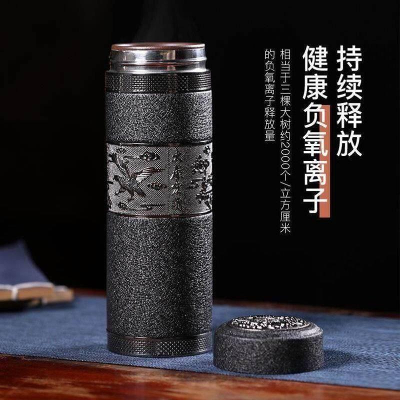 高档木纹紫砂内胆保温杯u男士女泡茶叶杯子车载商务养生礼品杯