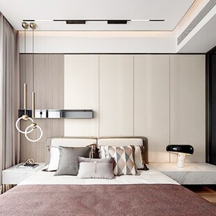 白马布纹岩板别墅客厅沙发电视护墙板背景墙瓷砖800*2600满铺大板