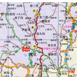 2024新款 承德市地图墙贴 超大巨幅 交通行政区划图 装饰画海报