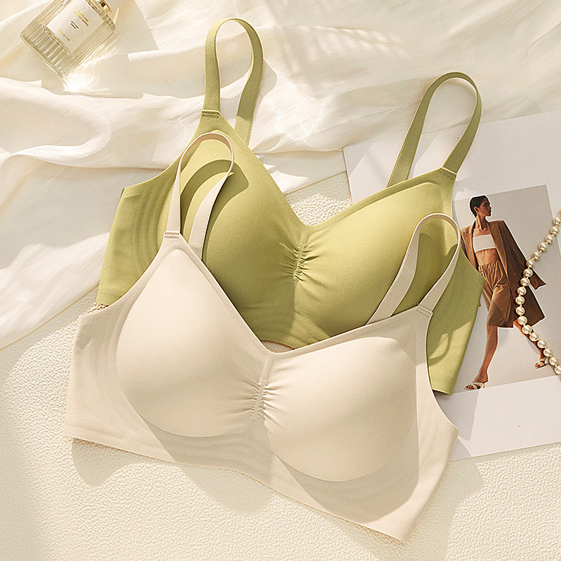 内衣女薄款大胸显小胸聚拢收副乳防下垂无钢圈软支撑文胸夏季