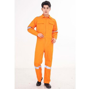 春秋连体工作服套装男加厚耐磨劳保服装船员汽修长袖连体工装