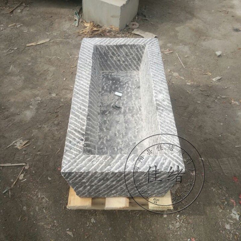 青石石雕仿古长方形石槽花盆鱼缸做旧大理石流水牛槽马槽养鱼养花
