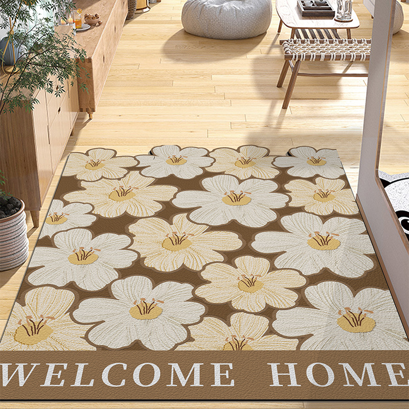 入户门地垫大门口进门门垫家用防滑脚垫可擦免洗皮革pvc玄关地毯