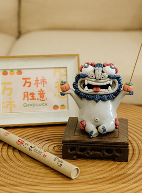 招财貔貅狮子摆件客厅玄关办公桌高端家居装饰店铺开业礼品乔迁