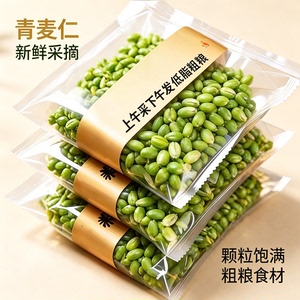 甄选新鲜青麦仁青麦粒米麦去皮即食煮粥正宗青小麦鲜麦仁五谷杂粮