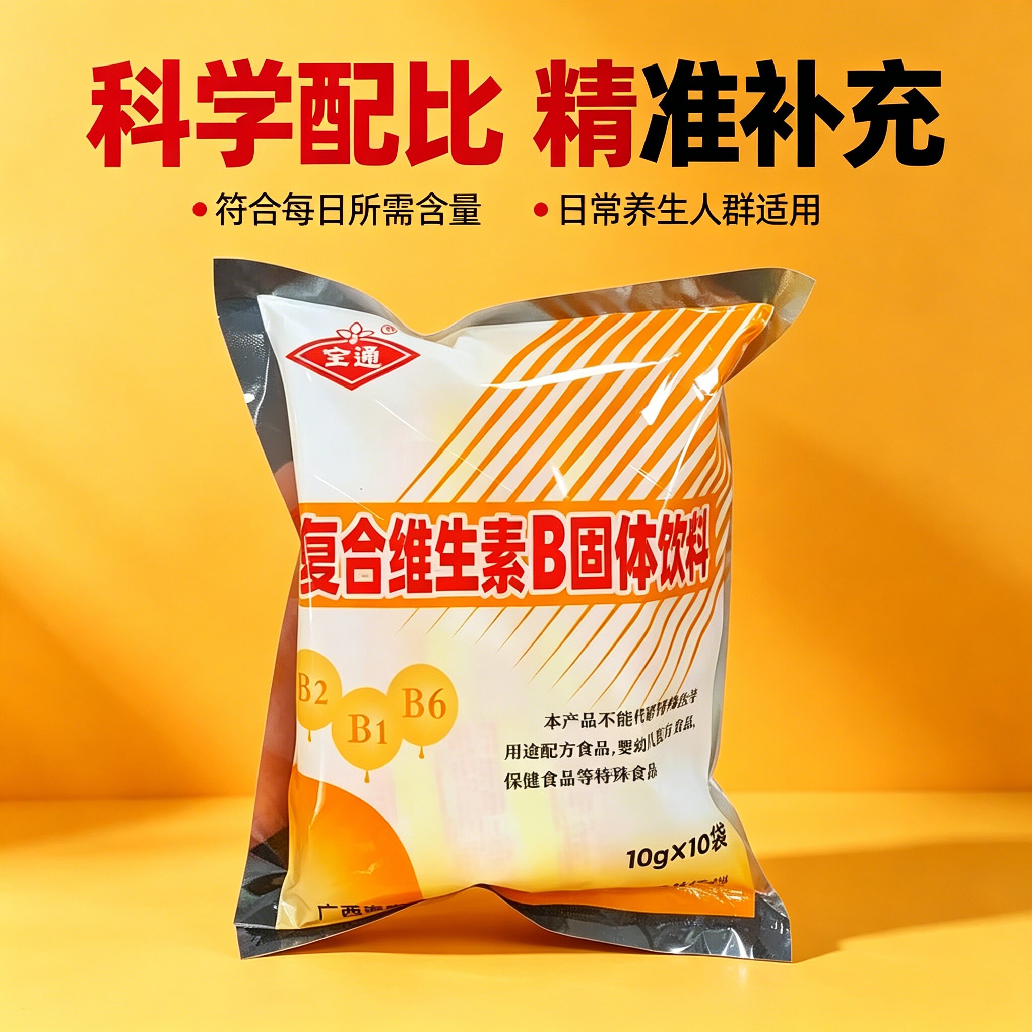 复合维生素b固体饮料B族冲剂0脂全通三九B1B2B6健身女神
