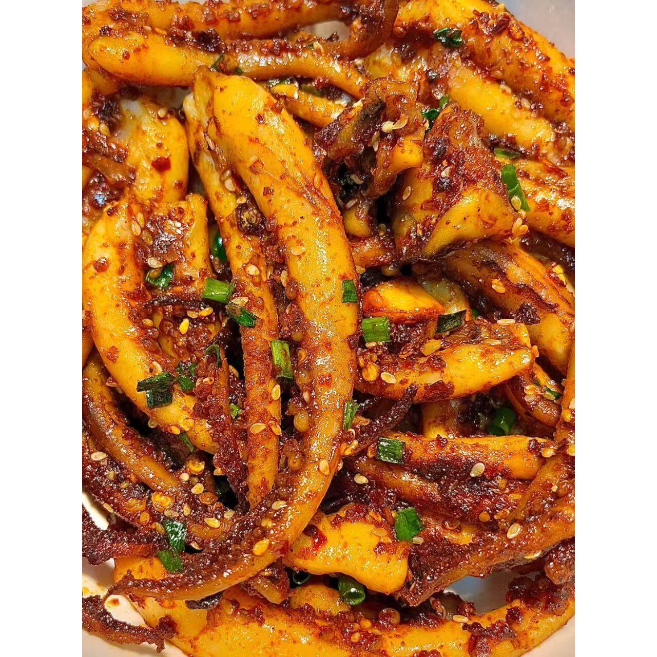 麻辣鱿鱼须即食烧烤铁板鱿鱼头爆款网红零食小包装香辣海鲜特产鱼