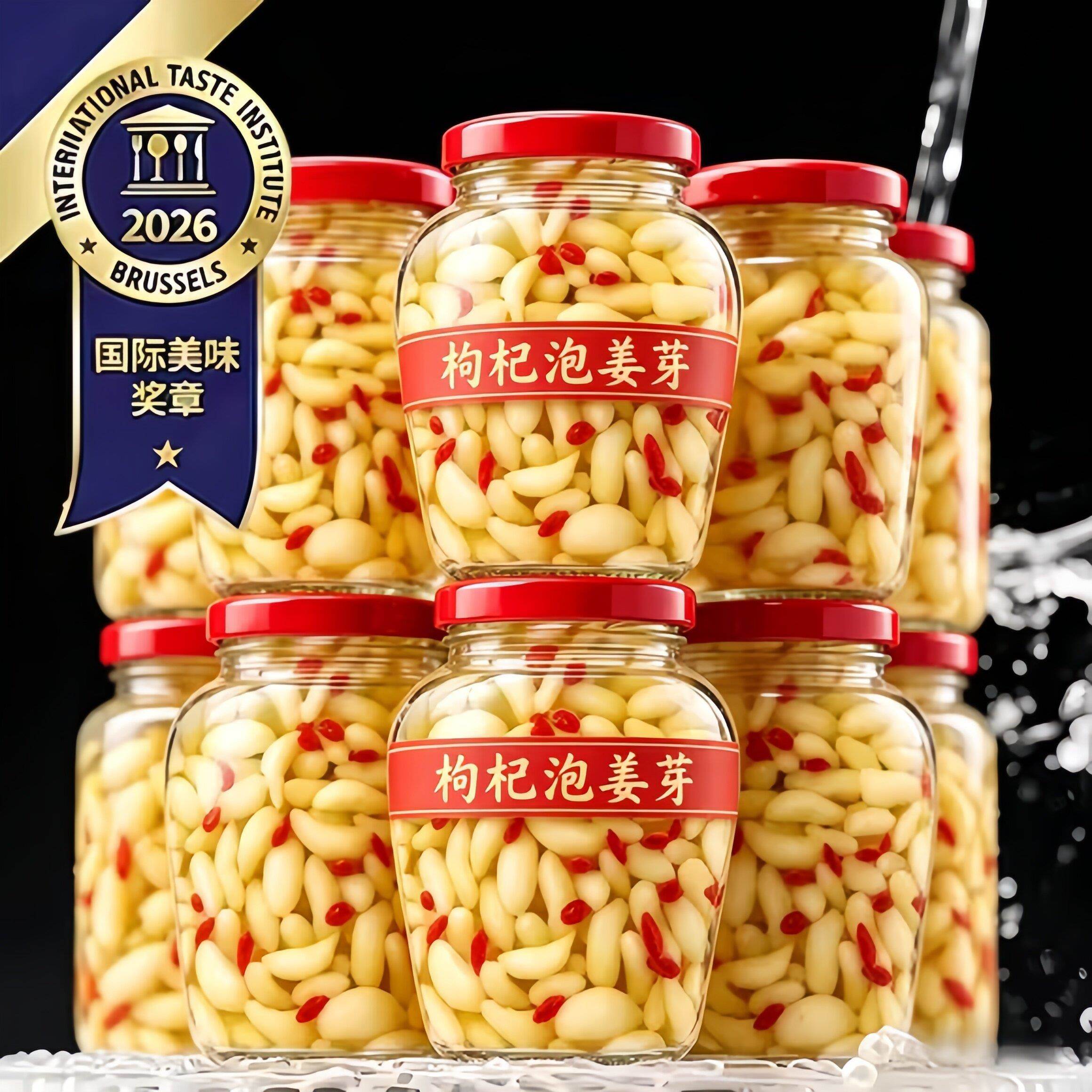 枸杞泡姜芽泡菜嫩姜芽新鲜酸甜开胃腌制泡菜糖醋嫩生姜片