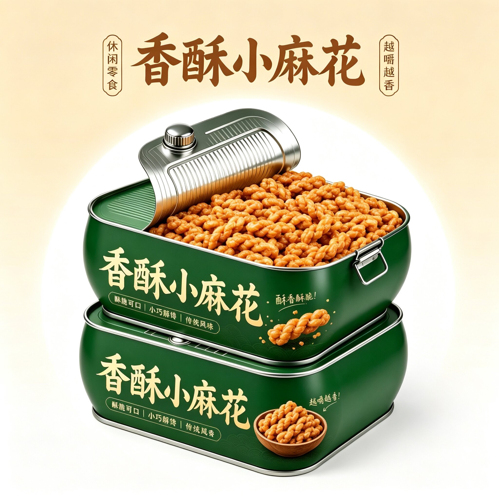 香酥小麻花红糖蜂蜜葱香椒盐味单独立包装整箱解馋小零食酥脆
