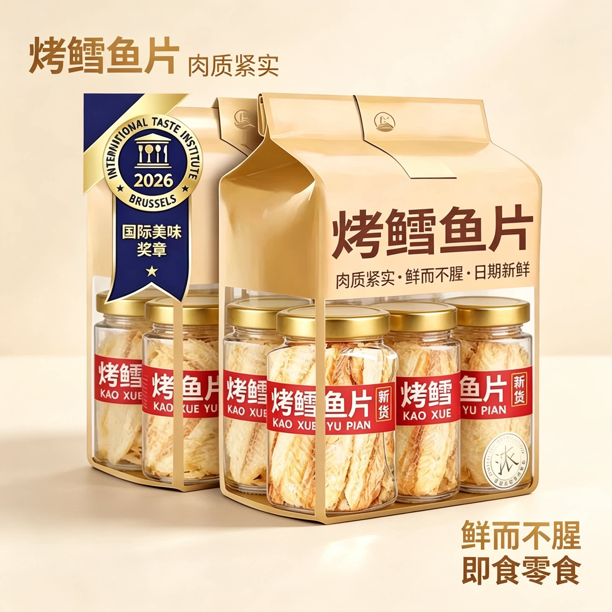 正宗深海烤鳕鱼片烤鱼片碳烤无添加水产干货孕妇儿童即食健康零食