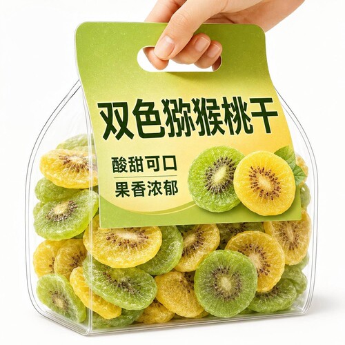 陕西黄心猕猴桃干无糖无添加原味孕妇休闲小零食弥猴候桃干儿黄芯