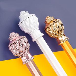 加厚铝合金窗帘杆静音罗马杆单杆双杆窗帘杆子窗帘轨道支架送配件