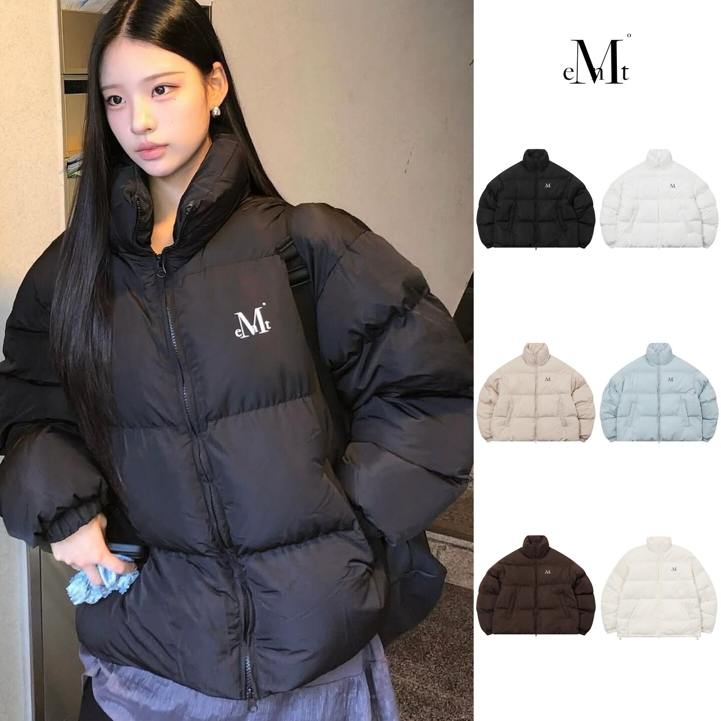 韩代直邮立领短款加厚面包服女