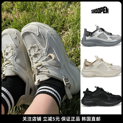 SHOOPEN透气网面厚底运动凉鞋