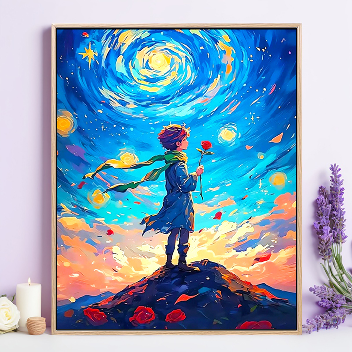 小王子数字油画diy家装