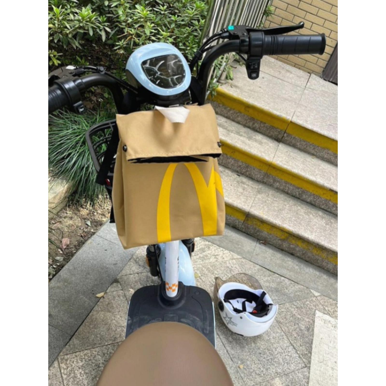 麦当劳电动车挂包山地车摩托车前置置物袋自行车电瓶车装饰收纳