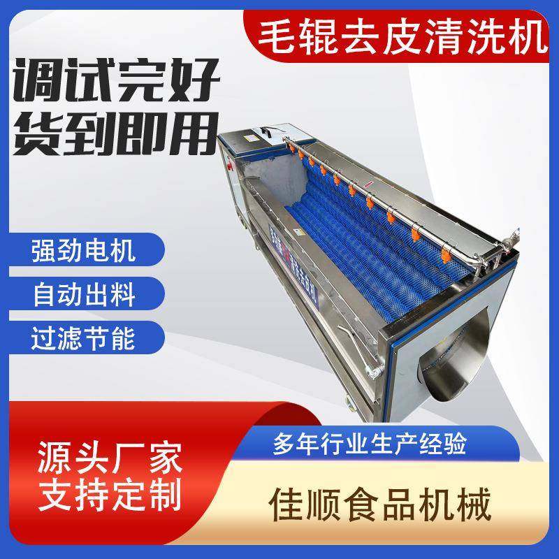 全自动土豆去皮清洗机滚动式毛辊清洗机全自动生蚝清洗机