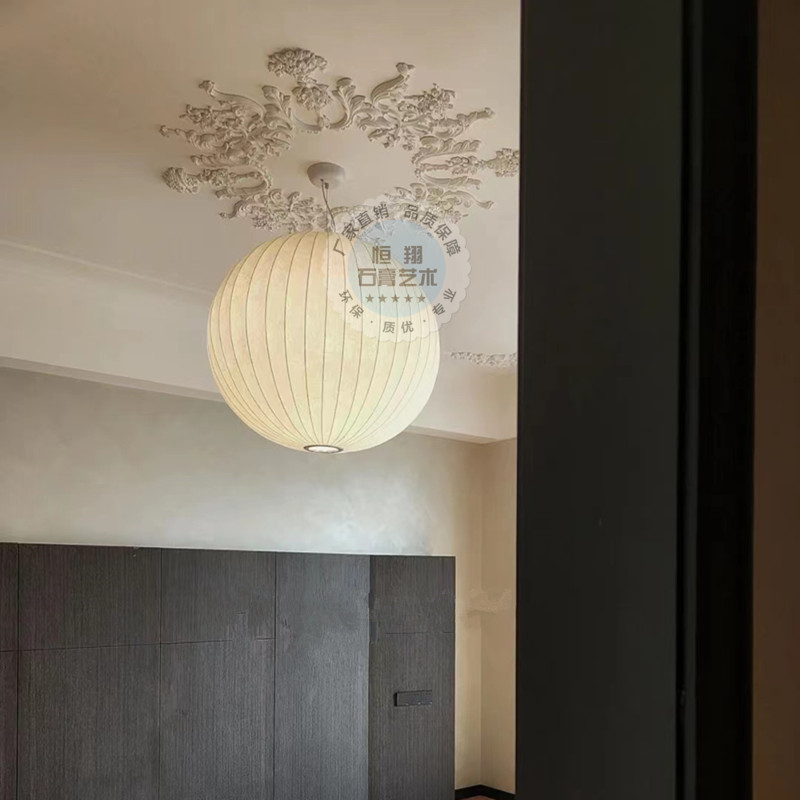 石膏灯盘法式角花天花装饰拼花镂空花盘吊顶线条花瓣造型网红同款