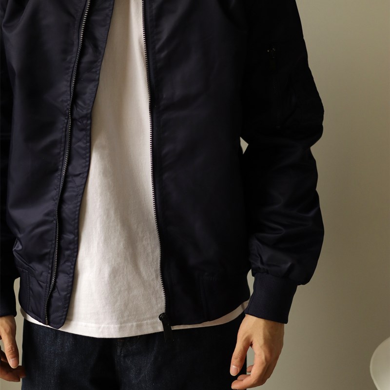 ma1余闲飞行员夹克纯色中性棉服复古美式外套男春秋薄厚款帅气