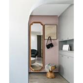 新中式 全身镜复古落地异形镜壁挂镜子不规则穿衣镜卧室试衣镜定制