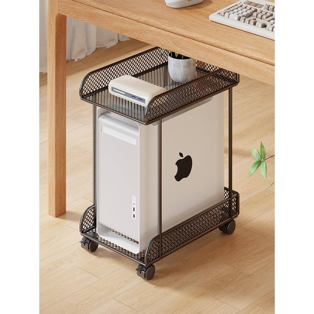 电脑主机托架办公室家用台式可移动机箱放置柜底座放置架带轮托盘