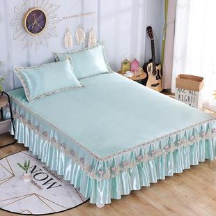 2022新款 防滑单件1.5m1.8m蕾丝花边防尘罩三件套 公主床罩床裙式