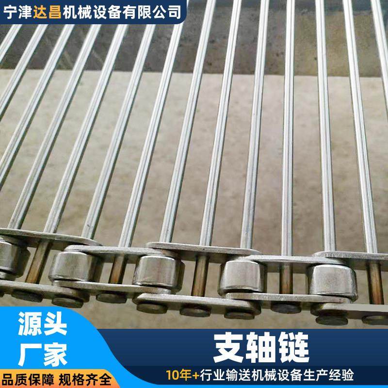 不锈钢支轴链输送带鸡蛋类分拣流水线支杆链传动带金属链条式网带