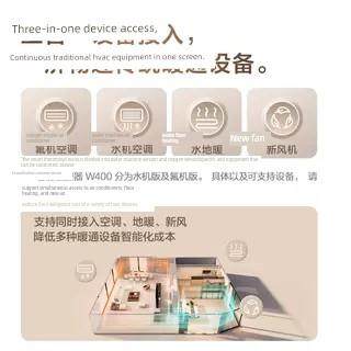 Aqara绿米智能恒温器W400中央空调新风系统地暖温湿度控制器开关